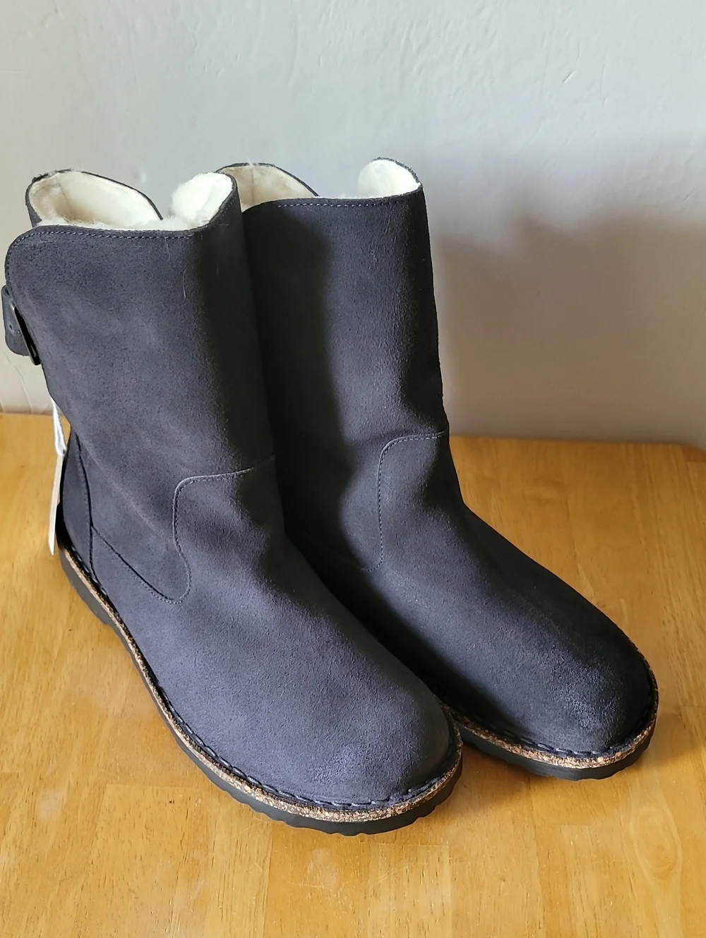 BIRKENSTOCK Uppsala Shearling Suede Leather Boots